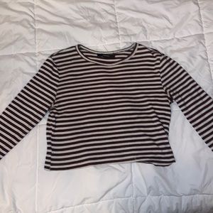 Striped cropped sweater